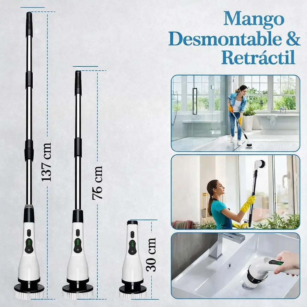 Cepillo Eléctrico Telescópico 7 en 1