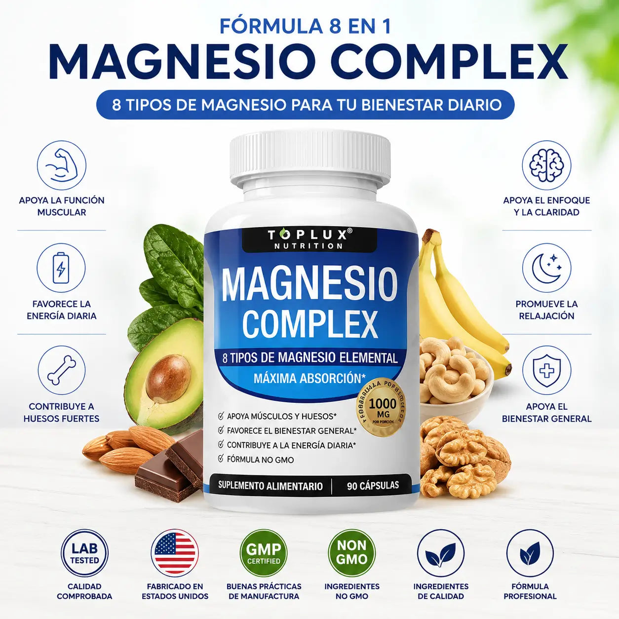 Magnesio Complex 8 en 1 - Tu aliado diario