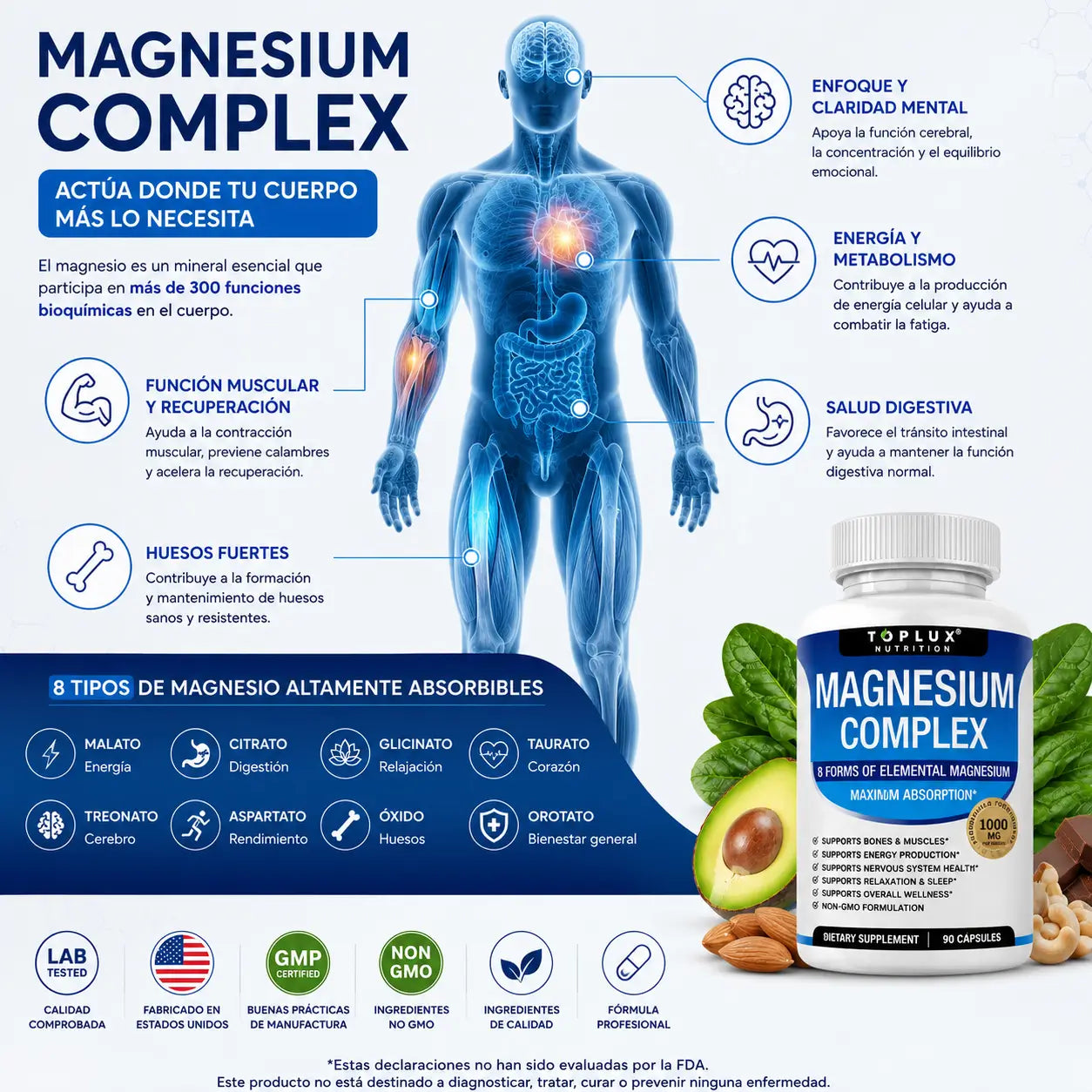 Magnesio Complex 8 en 1 - Tu aliado diario