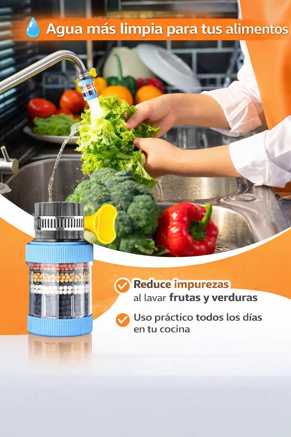 Pack Filtro Purificador de Grifo 6 Capas (x2)