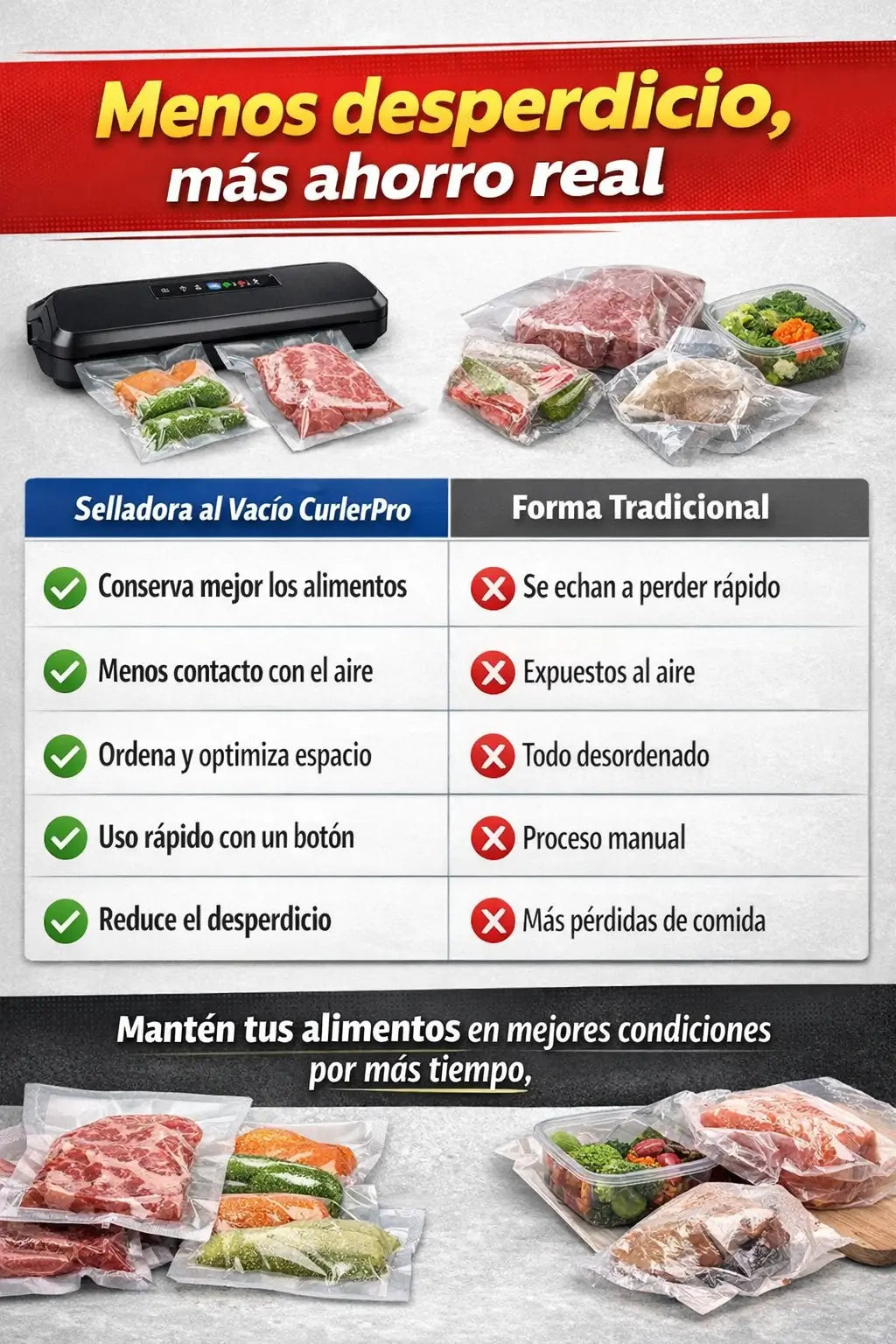 CURLERPRO™ VACUUM SEALER (SELLADORA AL VACÍO)